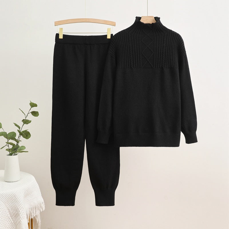 Isabelle-mode | Ensemble pull à col montant et pantalon slim Evani Paris