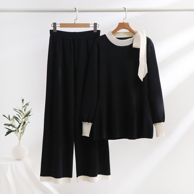 Isabelle-mode | Slim-Fit Taille haute Tricot Ensemble deux pièces Evani Paris