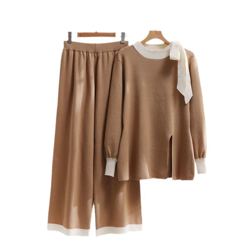 Isabelle-mode | Slim-Fit Taille haute Tricot Ensemble deux pièces Evani Paris