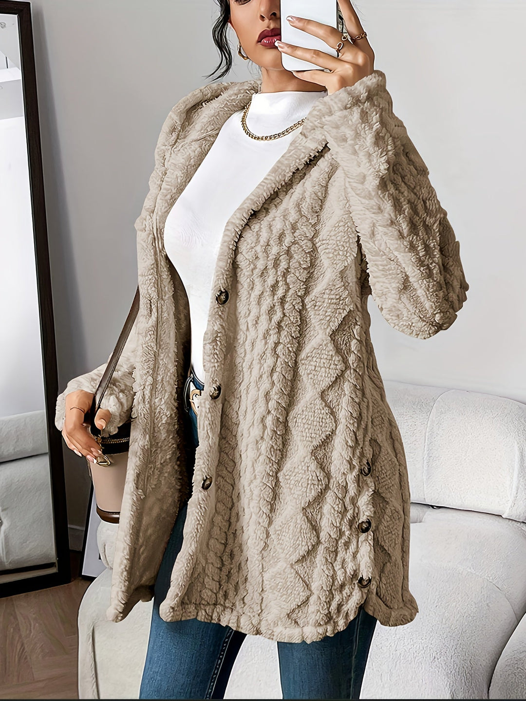 Hayden Soof | Plush Hooded Cardigan