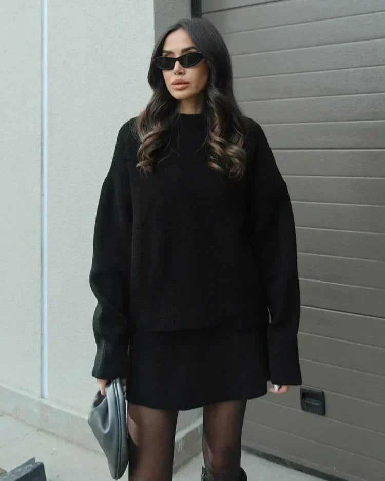 Camille | Ensemble en jersey pour femmes avec haut et jupe - ensemble élégant et confortable Evani Paris