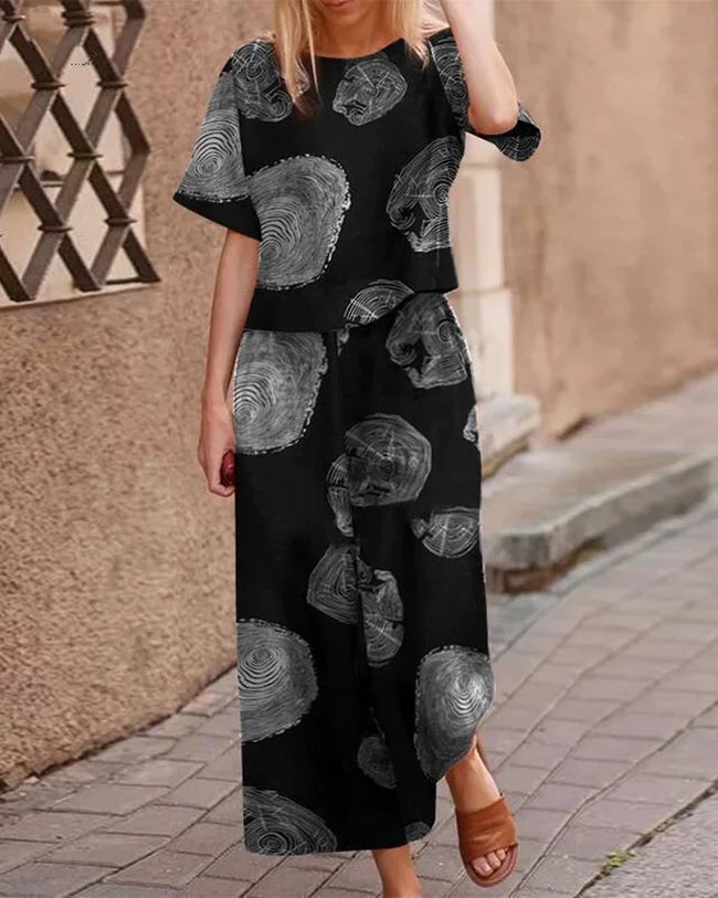 Ensemble léger avec top et pantalon | Lin | Frais et confortable Evani Paris