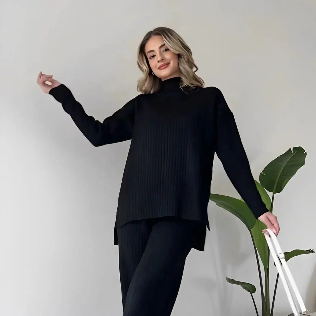 Ensemble Décontracté à Col Roulé Deux Pièces Evani Paris