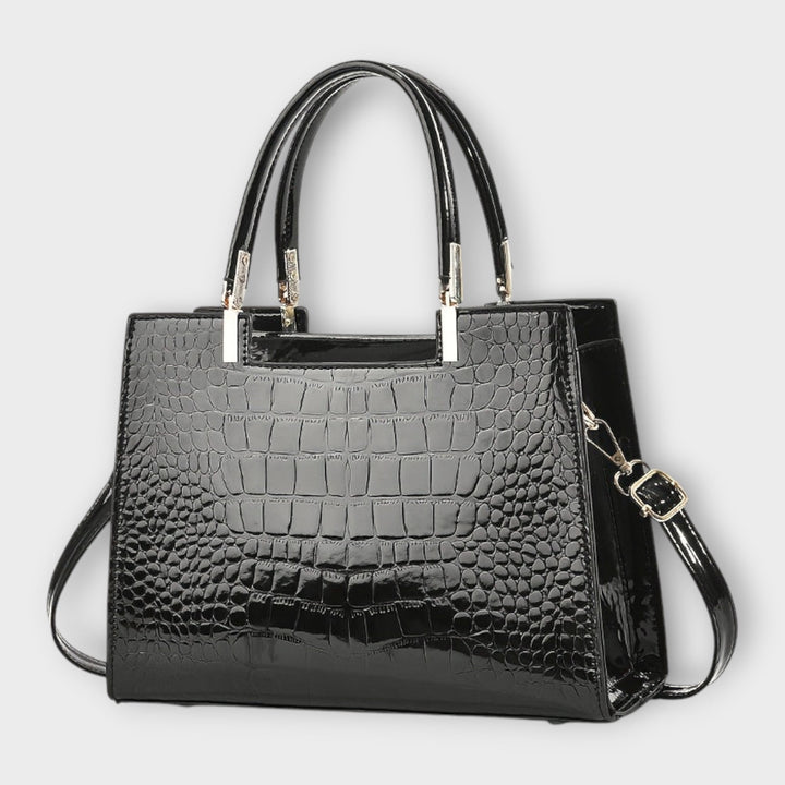 Lara - Glossy Crocodile Pattern Handbag