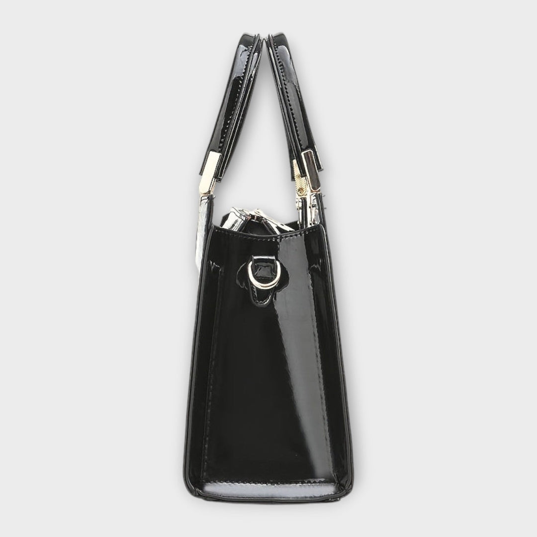 Lara - Glossy Crocodile Pattern Handbag