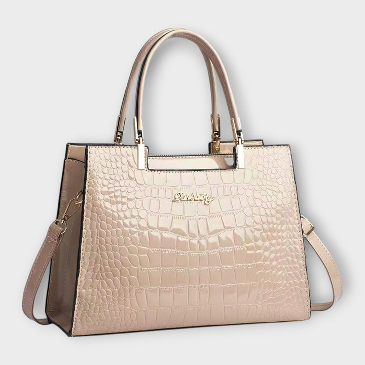 Lara - Glossy Crocodile Pattern Handbag