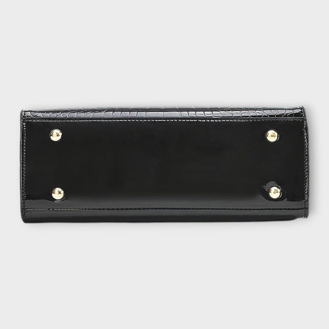 Lara - Glossy Crocodile Pattern Handbag