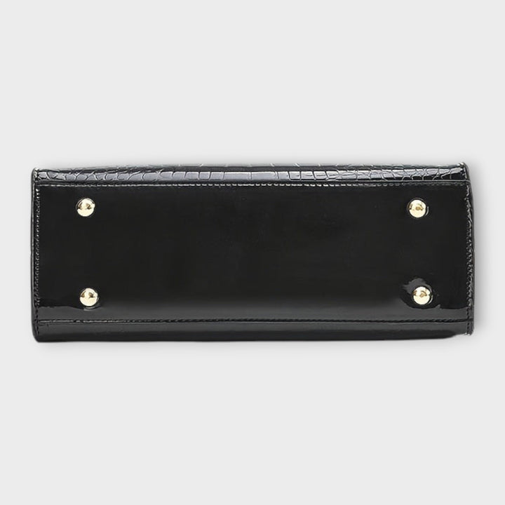 Lara - Glossy Crocodile Pattern Handbag
